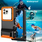 Husa universala pentru telefon Tech-Protect IPX8 Pro, Waterproof, Destinata telefoanelor cu dimensiuni intre 4.7–6.9 inch, Negru / Portocaliu 7 - lerato.ro