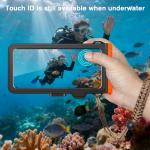 Husa universala pentru telefon Tech-Protect IPX8 Pro, Waterproof, Destinata telefoanelor cu dimensiuni intre 4.7–6.9 inch, Negru / Portocaliu 8 - lerato.ro
