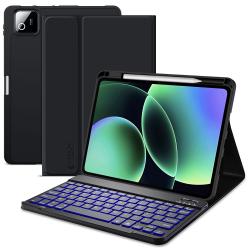 Husa cu tastatura Tech-Protect SC Pen compatibila cu Xiaomi Pad 7 / Pad 7 Pro / Pad 8 / Pad 8 Pro, Negru