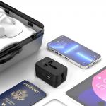 Adaptor retea Tech-Protect TA300, 1x USB-A, 1x USB-C, 1920W, Compatibil cu prize EU/UK/US/AU, Negru 6 - lerato.ro