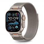 Curea din otel inoxidabil Tech-Protect Milano Vanguard compatibila cu Apple Watch 6/7/8/9/10/SE/Ultra 1/2, 44/45/46/49mm, Titanium 2 - lerato.ro
