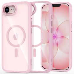 Husa Tech-Protect Magmat cu MagSafe compatibila cu iPhone 17e / 16e, Roz / Transparent