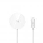 Incarcator wireless Tech-Protect A50 cu MagSafe, 25W, 3A, Cablu USB-C 116cm, Alb 2 - lerato.ro