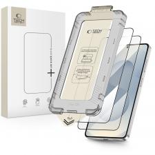 Set 2 folii sticla securizata Tech-Protect Quick Set Plus, Kit montare inclus, compatibile cu Samsung Galaxy S26, Negru