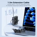 Statie de incarcare 6 in 1 Tech-Protect DC240W-GaN, PD 240W, 5A, 4x USB-C, 2x USB-A, Negru 10 - lerato.ro