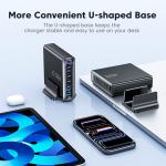Statie de incarcare 6 in 1 Tech-Protect DC240W-GaN, PD 240W, 5A, 4x USB-C, 2x USB-A, Negru 11 - lerato.ro