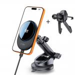 Suport auto Tech-Protect V21, MagSafe, Air Vent / Dashboard / Windshield Mount, Incarcare Wireless, 25W, Rotire 360 grade, Negru 4 - lerato.ro