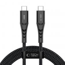 Cablu pentru incarcare si transfer de date Tech-Protect Ultraboost UB11T, 2x USB-C, 100W, 2A, 480 Mbps, 2m, Negru