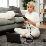 Cablu pentru incarcare si transfer de date Tech-Protect Ultraboost UB11T, 2x USB-C, 240W, 2A, 480 Mbps, 2m, Negru 7 - lerato.ro