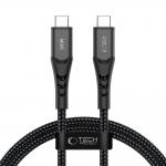 Cablu pentru incarcare si transfer de date Tech-Protect Ultraboost UB11T, 2x USB-C, 100W, 2A, 480 Mbps, 1m, Negru 2 - lerato.ro
