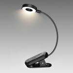 Lampa de citit Tech-Protect LL100, 2W, 25 lm, 3000K-6000K, Clema pentru prindere, Brat ajustabil, 300mAh, USB-C, Negru 4 - lerato.ro