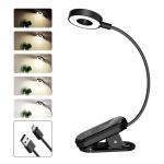 Lampa de citit Tech-Protect LL100, 2W, 25 lm, 3000K-6000K, Clema pentru prindere, Brat ajustabil, 300mAh, USB-C, Negru 6 - lerato.ro