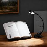 Lampa de citit Tech-Protect LL100, 2W, 25 lm, 3000K-6000K, Clema pentru prindere, Brat ajustabil, 300mAh, USB-C, Negru 8 - lerato.ro