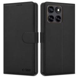 Husa flip cover Tech-Protect Wallet compatibila cu Motorola Edge 70 Fusion / Fusion Plus, Negru