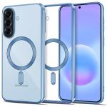 Carcasa Tech-Protect MagFlex cu MagSafe compatibila cu Samsung Galaxy A57 5G, Transparent / Albastru 3 - lerato.ro