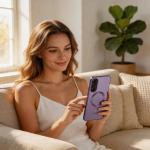 Carcasa Tech-Protect MagFlex cu MagSafe compatibila cu Samsung Galaxy A37 5G, Transparent / Mov 6 - lerato.ro