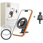 Suport auto Tech-Protect N56, MagSafe, Air Vent / Dashboard Mount, Rotire 360 grade, Negru 4 - lerato.ro