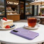 Carcasa Tech-Protect Magmat cu MagSafe compatibila cu Samsung Galaxy A57 5G, Transparent / Mov 5 - lerato.ro