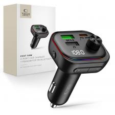 Accesorii auto, Incarcator auto ech-Protect CC07, 2x USB-A, 1x USB-C, 36W, 3A, 1x Transmitator FM Bluetooth, Fast Charging, Negru, lerato.ro