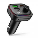 Incarcator auto ech-Protect CC07, 2x USB-A, 1x USB-C, 36W, 3A, 1x Transmitator FM Bluetooth, Fast Charging, Negru 3 - lerato.ro