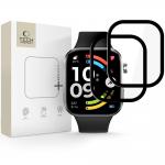 Set 2 folii protectie sticla hibrid Tech-Protect Glass Flex Plus compatibile cu Xiaomi Redmi Watch 6, Negru 2 - lerato.ro