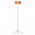 Selfie stick cu trepied Tech-Protect L10S, Rotire 360 grade, Compatibil MagSafe, Telecomanda Bluetooth, Lungime maxima 152cm, Roz / Gri 4 - lerato.ro