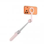 Selfie stick cu trepied Tech-Protect L10S, Rotire 360 grade, Compatibil MagSafe, Telecomanda Bluetooth, Lungime maxima 152cm, Roz / Gri 6 - lerato.ro