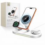 Statie de incarcare 3 in 1 Tech-Protect A51, Incarcare wireless 25W, USB-C, Alb 4 - lerato.ro