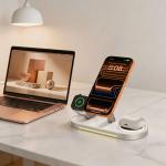 Statie de incarcare 3 in 1 Tech-Protect A51, Incarcare wireless 25W, USB-C, Alb 7 - lerato.ro