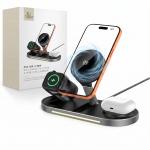 Statie de incarcare 3 in 1 Tech-Protect A51, Incarcare wireless 25W, USB-C, Negru 4 - lerato.ro