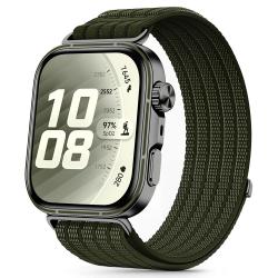 Curea Tech-Protect Nylon compatibila cu Huawei Watch Fit 3 / 4 / 4 Pro / 5 / 5 Pro, Military Green