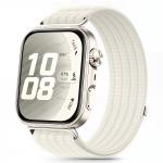 Curea Tech-Protect Nylon compatibila cu Huawei Watch Fit 3 / 4 / 4 Pro / 5 / 5 Pro, Crem 2 - lerato.ro