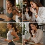 Curea Tech-Protect Nylon compatibila cu Huawei Watch Fit 3 / 4 / 4 Pro / 5 / 5 Pro, Crem 7 - lerato.ro