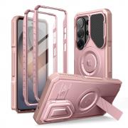 Carcasa cu protectie 360 grade Tech-Protect Kevlar cu MagSafe compatibila cu Samsung Galaxy S26 Ultra, Roz