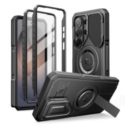 Carcasa 360 grade Tech-Protect Kevlar cu MagSafe compatibila cu Samsung Galaxy S26 Ultra, Negru