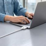 Cablu pentru incarcare laptop Apple Macbook Tech-Protect MMC01 Ultraboost, USB-C la MagSafe 3, PD 140W, 5A, 2m, Alb 5 - lerato.ro