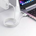 Cablu pentru incarcare laptop Apple Macbook Tech-Protect MMC01 Ultraboost, USB-C la MagSafe 3, PD 140W, 5A, 2m, Alb 7 - lerato.ro