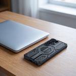 Kit protectie 360 grade Tech-Protect MagBlast, Carcasa cu MagSafe si Stand + Rama policarbonat + 2 folii sticla securizata, compatibile cu Samsung Galaxy S26 Ultra, Negru 9 - lerato.ro