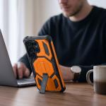 Kit protectie 360 grade Tech-Protect MagBlast, Carcasa cu MagSafe si Stand + Rama policarbonat + 2 folii sticla securizata, compatibile cu Samsung Galaxy S26 Ultra, Negru / Portocaliu 6 - lerato.ro