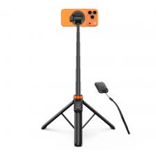 Selfie stick cu trepied Tech-Protect L03S, Rotire 360 grade, Compatibil MagSafe, Telecomanda Bluetooth, Lungime maxima 149cm, Negru