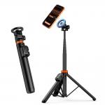 Selfie stick cu trepied Tech-Protect L03S, Rotire 360 grade, Compatibil MagSafe, Telecomanda Bluetooth, Lungime maxima 149cm, Negru 4 - lerato.ro