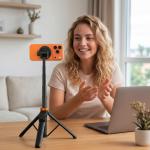 Selfie stick cu trepied Tech-Protect L03S, Rotire 360 grade, Compatibil MagSafe, Telecomanda Bluetooth, Lungime maxima 149cm, Negru 9 - lerato.ro