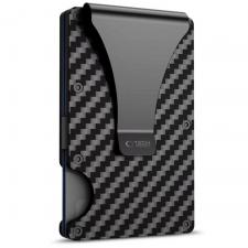 Fashion, Portofel Tech-Protect Thorn, Protectie RFID, Capacitate 8 carduri, Carbon Black, lerato.ro