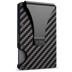 Portofel Tech-Protect Thorn, Protectie RFID, Capacitate 8 carduri, Carbon Black