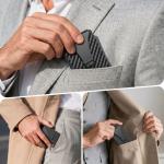 Portofel Tech-Protect Thorn, Protectie RFID, Capacitate 8 carduri, Carbon Black 4 - lerato.ro