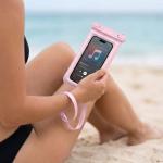 Husa waterproof universala Tech-Protect UWC7 pentru dispozitive 6.9 inch, IPX8, Roz 7 - lerato.ro