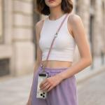 Snur pentru carcase 2-in-1 Tech-Protect C10S Rope Crossbody and Wrist, Roz 8 - lerato.ro
