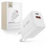 Incarcator retea Tech-Protect NCA65W-GAN, 65W, 3A, 1xUSB-C, 1xUSB-A, Fast Charging, Alb 3 - lerato.ro