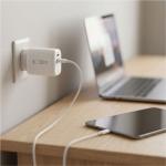 Incarcator retea Tech-Protect NCA65W-GAN, 65W, 3A, 1xUSB-C, 1xUSB-A, Fast Charging, Alb 6 - lerato.ro
