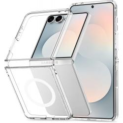 Carcasa Tech-Protect Flexair Hybrid cu MagSafe compatibila cu Samsung Galaxy Z Flip 8, Transparent